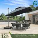 PURPLE LEAF Eco-friendly Fade Resistant Patio Umbrella High Quality Cantilever Umbrella