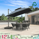 PURPLE LEAF Eco-friendly Fade Resistant Patio Umbrella High Quality Cantilever Umbrella