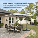 PURPLE LEAF Eco-friendly Affordable Patio Umbrella UV Resistant Sustainable Yard Umbrellas