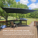 PURPLE LEAF Eco-friendly Affordable Patio Umbrella UV Resistant Sustainable Yard Umbrellas