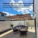 PURPLE LEAF Eco-friendly Fade Resistant Patio Umbrella High Quality Cantilever Umbrella