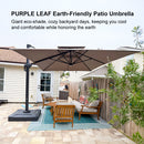 PURPLE LEAF Eco-friendly Fade Resistant Patio Umbrella High Quality Cantilever Umbrella