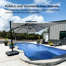 PURPLE LEAF Eco-friendly Fade Resistant Patio Umbrella High Quality Cantilever Umbrella