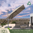 PURPLE LEAF Eco-friendly Affordable Patio Umbrella UV Resistant Sustainable Yard Umbrellas