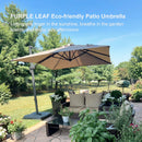 PURPLE LEAF Eco-friendly Affordable Patio Umbrella UV Resistant Sustainable Yard Umbrellas