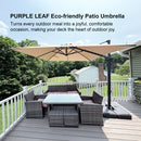 PURPLE LEAF Eco-friendly Affordable Patio Umbrella UV Resistant Sustainable Yard Umbrellas