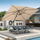 PURPLE LEAF Affordable Patio Umbrella Square and Rectangular Cantilever Umbrella