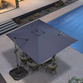 PURPLE LEAF Patio Outdoor Large Umbrella Square and Rectangular Cantilever Yard Sun Umbrellas