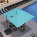 PURPLE LEAF Patio Outdoor Large Umbrella Square and Rectangular Cantilever Yard Sun Umbrellas