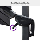 PURPLE LEAF Lateral Tilt Patio Umbrella with Base, 360° Swivel Cantilever Umbrella with Stand