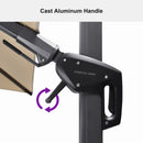 PURPLE LEAF Lateral Tilt Patio Umbrella with Base, 360° Swivel Cantilever Umbrella with Stand