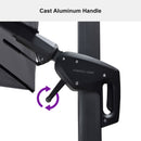 PURPLE LEAF Lateral Tilt Patio Umbrella with Base, 360° Swivel Cantilever Umbrella with Stand