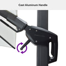 PURPLE LEAF Lateral Tilt Patio Umbrella with Base, 360° Swivel Cantilever Umbrella with Stand