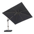 PURPLE LEAF Deluxe Left-Right Tilting Patio Umbrella Outdoor Swivel Cantilever Umbrellas