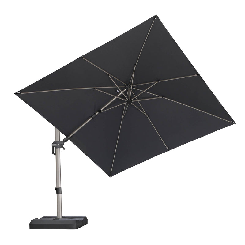PURPLE LEAF Deluxe Left-Right Tilting Patio Umbrella Outdoor Swivel Cantilever Umbrellas