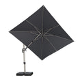 PURPLE LEAF Deluxe Left-Right Tilting Patio Umbrella Outdoor Swivel Cantilever Umbrellas