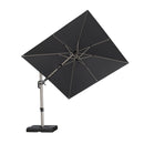 PURPLE LEAF Deluxe Left-Right Tilting Patio Umbrella Outdoor Swivel Cantilever Umbrellas