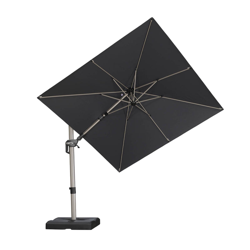 PURPLE LEAF Deluxe Left-Right Tilting Patio Umbrella Outdoor Swivel Cantilever Umbrellas