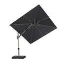 PURPLE LEAF Deluxe Left-Right Tilting Patio Umbrella Outdoor Swivel Cantilever Umbrellas