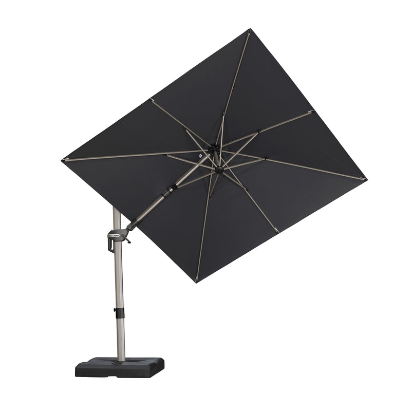 PURPLE LEAF Deluxe Left-Right Tilting Patio Umbrella Outdoor Swivel Cantilever Umbrellas