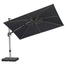 PURPLE LEAF Deluxe Left-Right Tilting Patio Umbrella Outdoor Swivel Cantilever Umbrellas