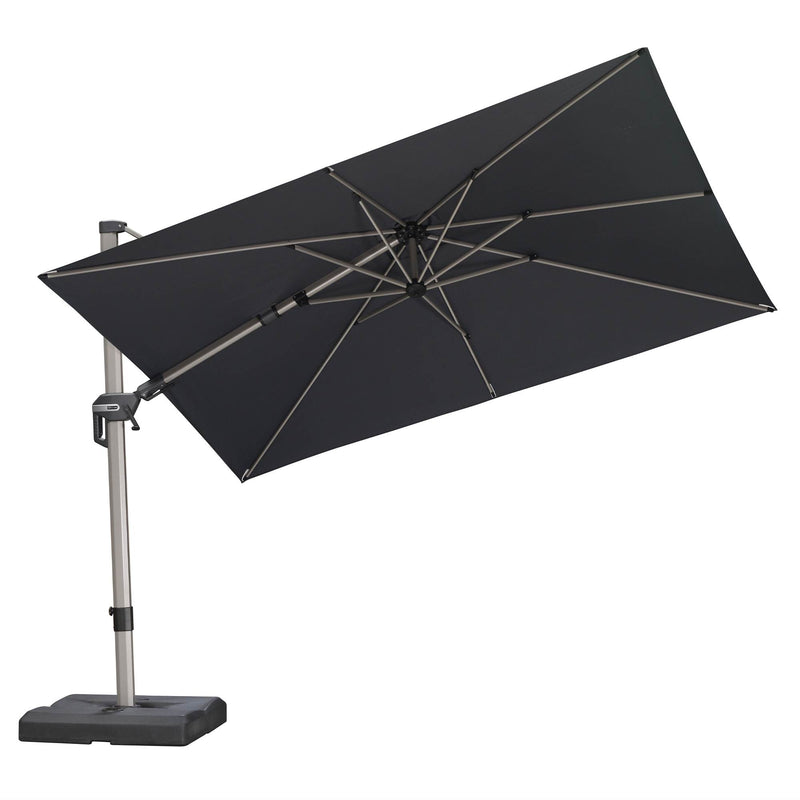 PURPLE LEAF Deluxe Left-Right Tilting Patio Umbrella Outdoor Swivel Cantilever Umbrellas