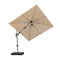 PURPLE LEAF Deluxe Left-Right Tilting Patio Umbrella Outdoor Swivel Cantilever Umbrellas