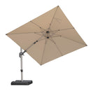 PURPLE LEAF Deluxe Left-Right Tilting Patio Umbrella Outdoor Swivel Cantilever Umbrellas