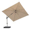 PURPLE LEAF Deluxe Left-Right Tilting Patio Umbrella Outdoor Swivel Cantilever Umbrellas