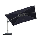 PURPLE LEAF Deluxe Left-Right Tilting Patio Umbrella Outdoor Swivel Cantilever Umbrellas