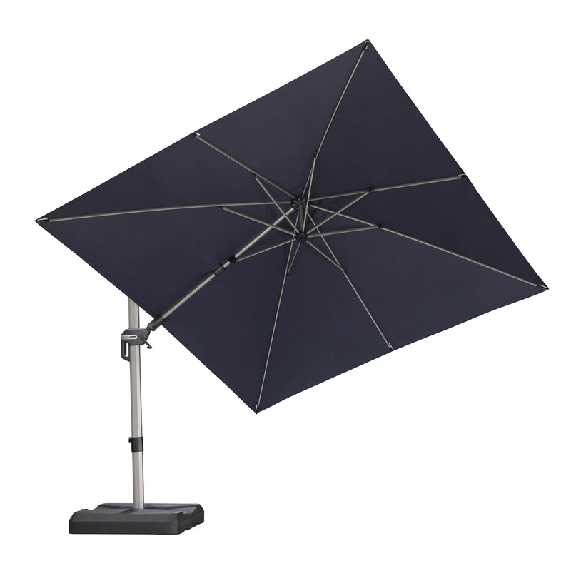 PURPLE LEAF Deluxe Left-Right Tilting Patio Umbrella Outdoor Swivel Cantilever Umbrellas