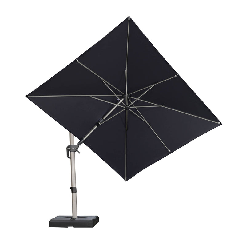 PURPLE LEAF Deluxe Left-Right Tilting Patio Umbrella Outdoor Swivel Cantilever Umbrellas