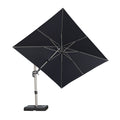 PURPLE LEAF Deluxe Left-Right Tilting Patio Umbrella Outdoor Swivel Cantilever Umbrellas