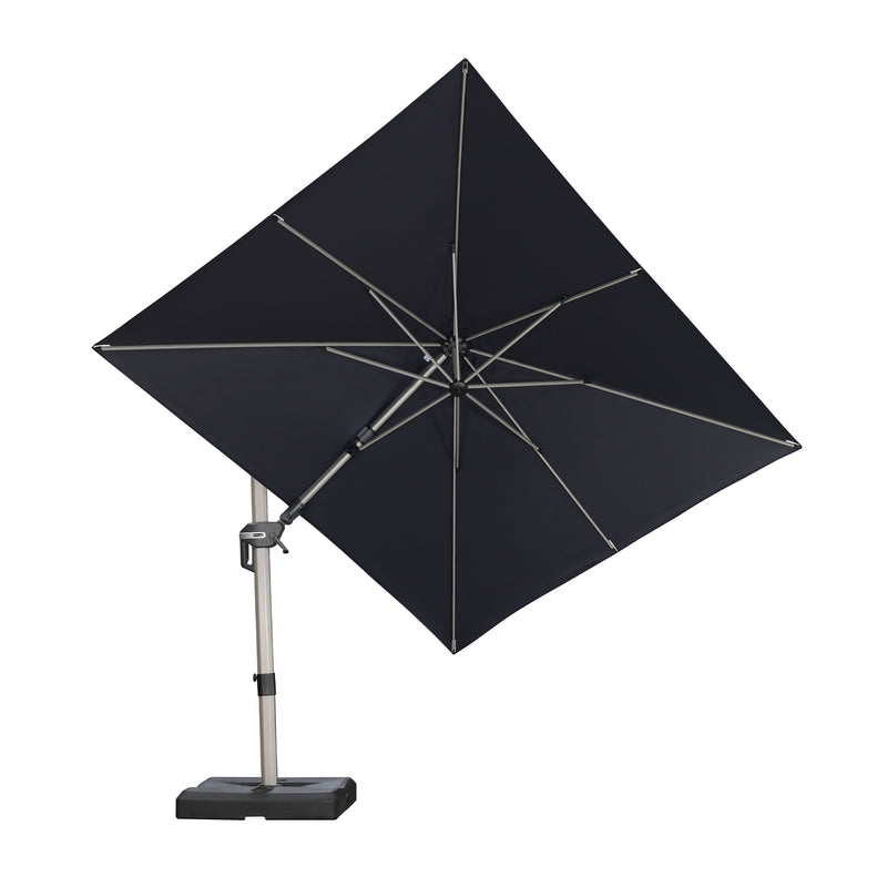PURPLE LEAF Deluxe Left-Right Tilting Patio Umbrella Outdoor Swivel Cantilever Umbrellas