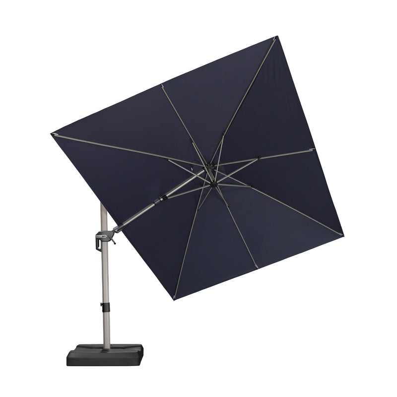 PURPLE LEAF Deluxe Left-Right Tilting Patio Umbrella Outdoor Swivel Cantilever Umbrellas