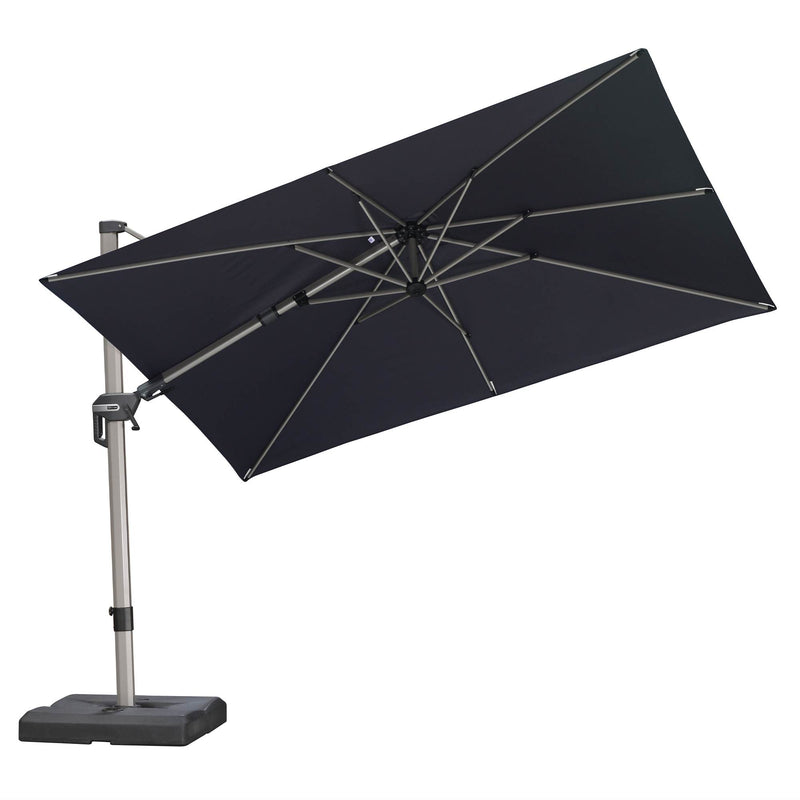 PURPLE LEAF Deluxe Left-Right Tilting Patio Umbrella Outdoor Swivel Cantilever Umbrellas