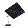 PURPLE LEAF Deluxe Left-Right Tilting Patio Umbrella Outdoor Swivel Cantilever Umbrellas