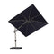 PURPLE LEAF Deluxe Left-Right Tilting Patio Umbrella Outdoor Swivel Cantilever Umbrellas