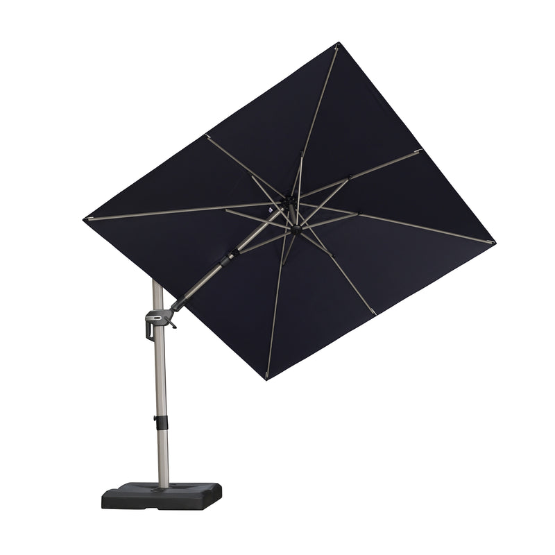 PURPLE LEAF Deluxe Left-Right Tilting Patio Umbrella Outdoor Swivel Cantilever Umbrellas
