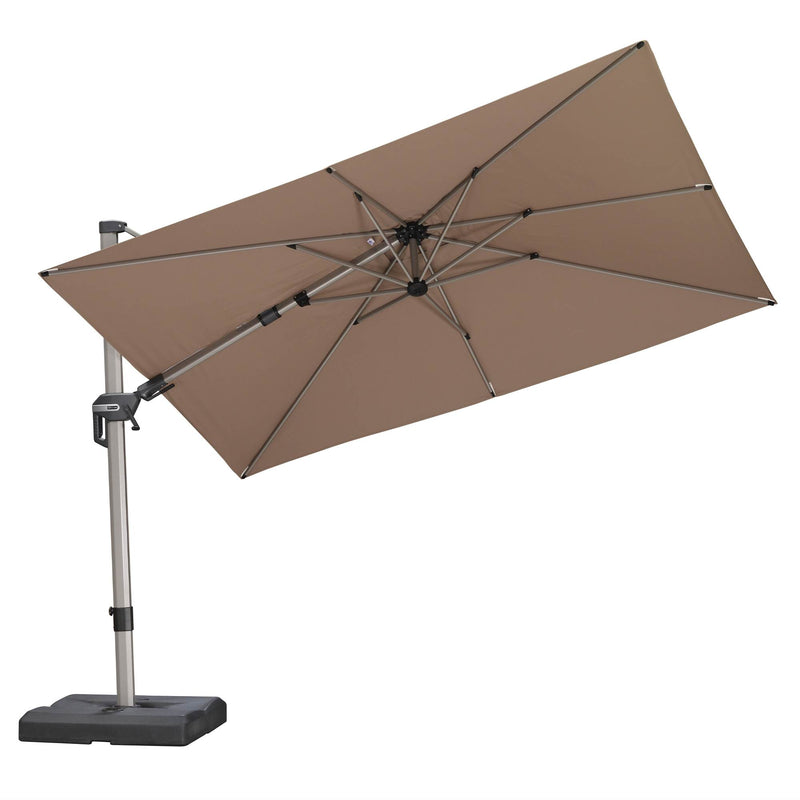 PURPLE LEAF Deluxe Left-Right Tilting Patio Umbrella Outdoor Swivel Cantilever Umbrellas
