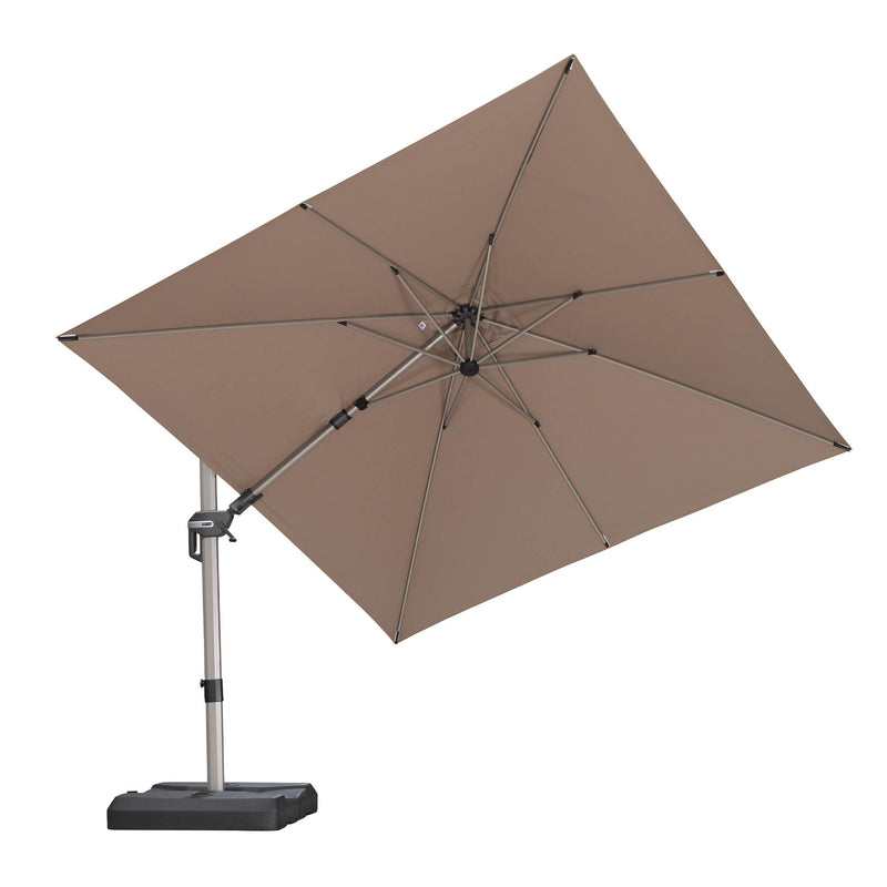 PURPLE LEAF Deluxe Left-Right Tilting Patio Umbrella Outdoor Swivel Cantilever Umbrellas