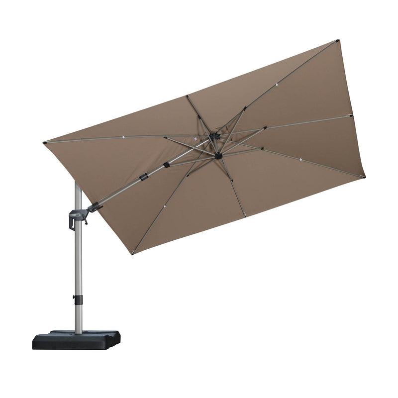 PURPLE LEAF Deluxe Left-Right Tilting Patio Umbrella Outdoor Swivel Cantilever Umbrellas