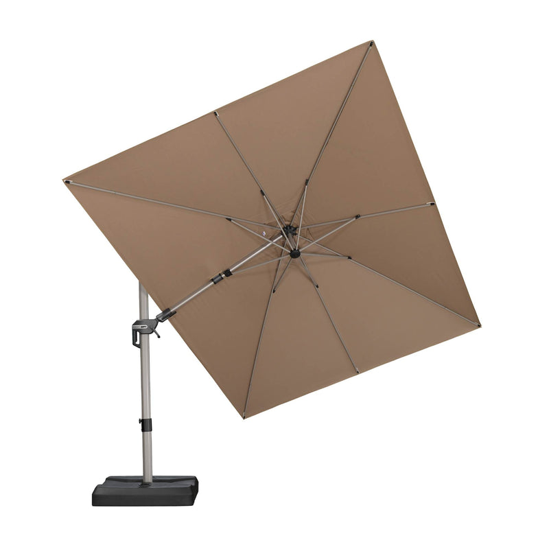 PURPLE LEAF Deluxe Left-Right Tilting Patio Umbrella Outdoor Swivel Cantilever Umbrellas
