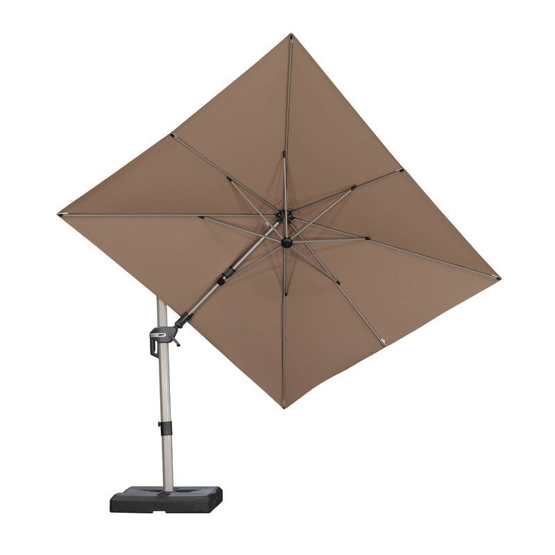 PURPLE LEAF Deluxe Left-Right Tilting Patio Umbrella Outdoor Swivel Cantilever Umbrellas