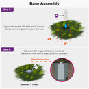 PURPLE LEAF Luxury Market Patio Umbrella In-Ground Base ZY03-BSAT-YM