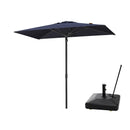 PURPLE LEAF Luxury Market Patio Umbrella, Hydraulic Lift System, Umbrella Base with Wheels