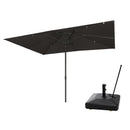 PURPLE LEAF Luxury Market Patio Umbrella, Hydraulic Lift System, Umbrella Base with Wheels
