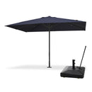 PURPLE LEAF Luxury Market Patio Umbrella, Hydraulic Lift System, Umbrella Base with Wheels