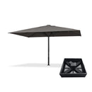 PURPLE LEAF Luxury Market Patio Umbrella, Hydraulic Lift System, Umbrella Base with Wheels