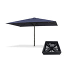 PURPLE LEAF Luxury Market Patio Umbrella, Hydraulic Lift System, Umbrella Base with Wheels